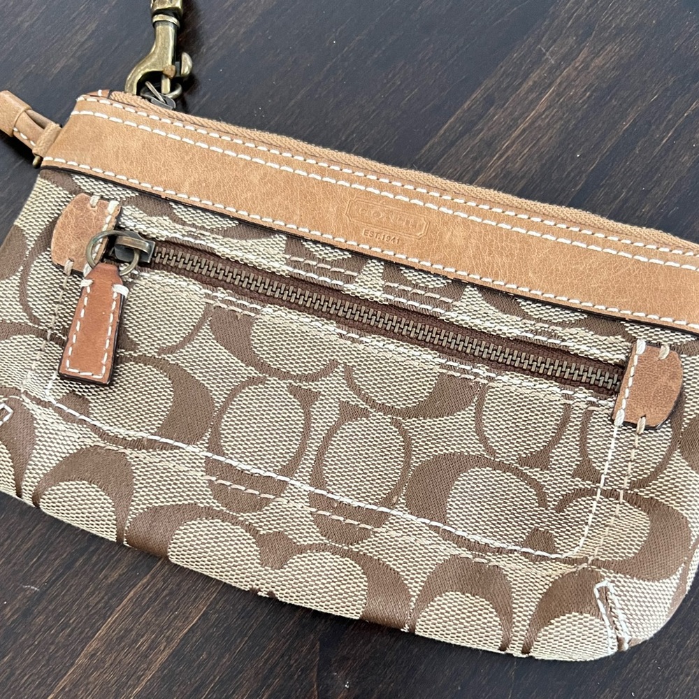Vintage COACH Signature Wristlet